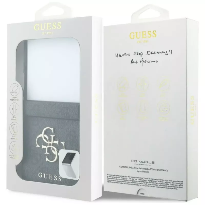 GUESS Big 4G Logo Etui na Samsung Galaxy Z Flip 5 - Czarny