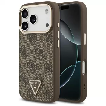 GUESS 4G Triangle Logo MagSafe Case do iPhone 17 Pro / 18 Pro - Brązowy