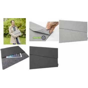 SIGEL BA503 Pokrowiec na laptopa i tablet do 15,6 cala, szary, z recyklingowanego PET