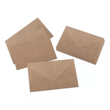 Koperty SIGEL DU700 C6 z papieru kraft, brązowe, 24 szt., samoprzylepne