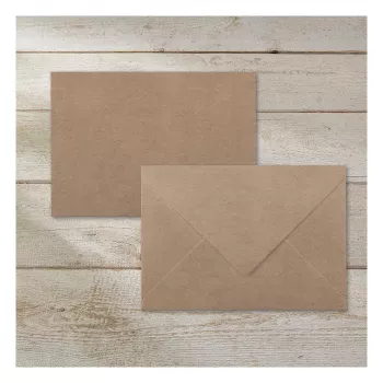 Koperty SIGEL DU700 C6 z papieru kraft, brązowe, 24 szt., samoprzylepne