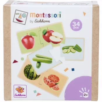 Eichhorn Montessori Puzzle - Drewniana układanka z kołkami dla maluchów 12+ miesięcy, FSC 100%