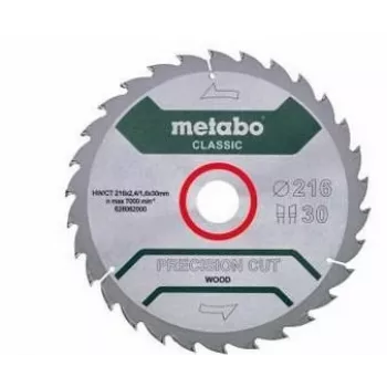 Metabo 628062000 Precision Cut Classic Tarcza do piły tarczowej 216mm x 30mm x 40T