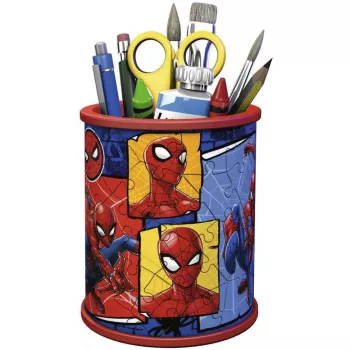RAVENSBURGER 3D Puzzle Pojemnik na Długopisy Spider-Man - 54 elementy, Oficjalny Marvel, Easy Click