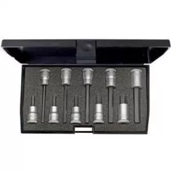 GEDORE 1509918 10-częściowy zestaw nasadek sześciokątnych 3/8 inch (10 mm) H4-H17 w metalowym etui