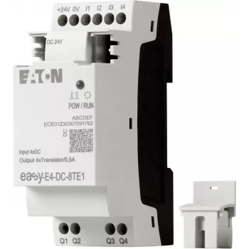Eaton easyE4 DC 8TE1 Moduł rozszerzeń cyfrowych I/O, 4DI/4DO, 24V DC, tranzystor PNP