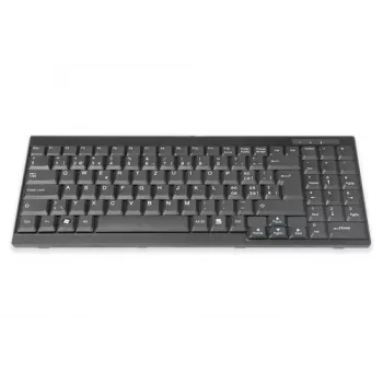 Klawiatura DIGITUS o układzie szwajcarskim do konsol TFT KVM, USB, czarna