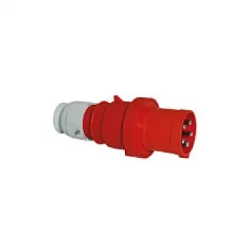 BALS CEE Wtyczka przemysłowa 5-biegunowa 63A 400V IP44 6h Multi-Grip Prosta Czerwona 2155