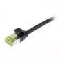 Synergy21 CAT6A S/FTP Slim Patch Cable, 10m, Czarny, LSZH, AWG28, 500MHz, 10Gbps, RJ45