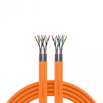 EFB Elektronik INFRALAN Cat.7 1000 AWG23 S/FTP 2x4P CPR Eca Pomarańczowy 100m Kabel instalacyjny