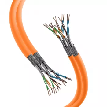 EFB Elektronik INFRALAN Cat.7 1000 AWG23 S/FTP 2x4P CPR Eca Pomarańczowy 100m Kabel instalacyjny