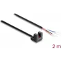 Delock Widełkowa bariera świetlna 5 mm typu L z 4 otwartymi końcówkami kabli, PNP, przełączana L/D, 2 m