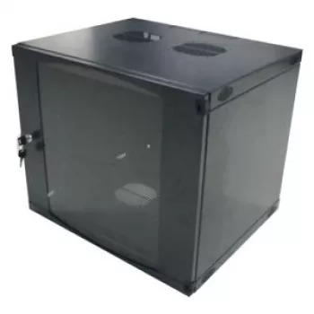 LogiLink 19 inch szafa ścienna jednosekcyjna 6U, Flat Pack, czarna (RAL 9005)