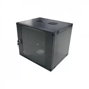 LogiLink 19 inch szafa ścienna jednosekcyjna 6U, Flat Pack, czarna (RAL 9005)