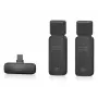Behringer SMART MIC 2 Bezprzewodowy system mikrofonowy do smartfonów z łącznością Lightning, USB-C i 3.5mm, cyfrowy 2.4GHz, pojemnościowy dookólny, zasięg do 100m, bateria 7h, w tym wejście na mikrofon krawatowy, osłona przeciwwietrzna i etui