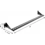 Delock 19 inch 1U Panel do zarządzania kablami z regulowaną głębokością 40-90 mm, czarny