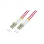 LogiLink OM4 LC/LC Duplex Światłowód Patchcord Multimodowy, 75m, LSZH, Aqua