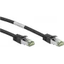 Wentronic Goobay CAT 8.1 S/FTP (PiMF) kabel krosowy, 10 m, czarny, LSZH bezhalogenowy, miedź AWG 24