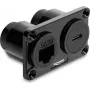 Delock Dual Panel Mount Adapter USB 10 Gbps USB Type-C™ żeński PD 100 W + RJ45 żeński Cat.6 Czarny