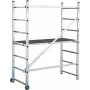 KRAUSE CORDA Rusztowanie Mini Wysokość 3m Aluminiowa Mobilna Wieża Rusztowaniowa z 4 Skrętnymi Kółkami, Platforma 1500x600mm, Klasa Obciążenia 2, EN 1004