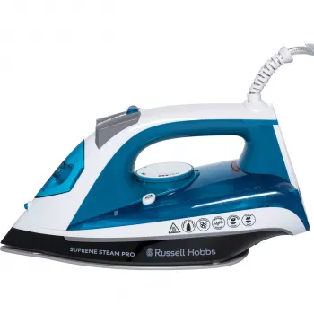 Russell Hobbs Supreme Steam Pro 23971-56 Żelazko parowe 2600W Czarny Niebieski Szary Biały