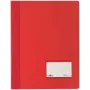 DURABLE DURALUX Extra Wide A4 segregator wiązany czerwono-przezroczysty PVC (opakowanie 25 sztuk)