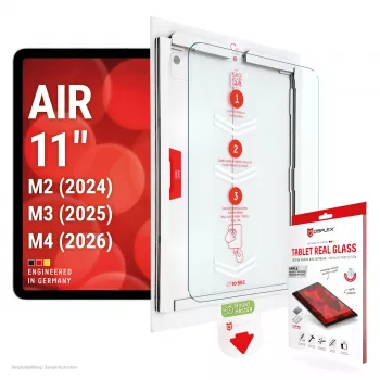 DISPLEX Tablet Real Glass Szkło ochronne do iPad Air 11 cali (2024/2025/2026) - hartowane szkło, 9H, HD Clear