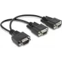 Delock Y-Splitter Cable D-Sub 9 Męski do 2 x Żeński z Śrubami 25 cm