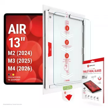 DISPLEX Tablet Real Glass Szkło ochronne do iPad Air 13 (2024/2025/2026) - hartowane szkło, twardość 9H, ultra-clear