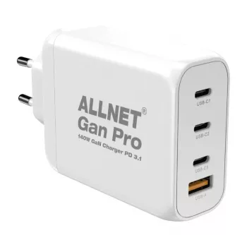 ALLNET GaN USB-C PD 3.1 Zasilacz 140W 1A3C