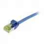 Synergy21 Kabel krosowy CAT6A S/FTP, RJ45, 500MHz, 2m, niebieski, Slimline, LSZH, AWG28