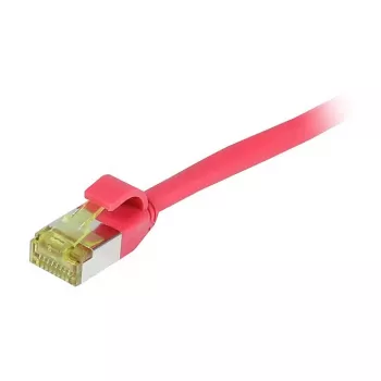 SYNERGY21 CAT6A S/FTP Slim Patch Cable RJ45, 10m, Czerwony, 500MHz, LSZH/TPE Superflex, AWG28, CAT7 Raw Cable
