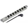 EFB Elektronik 691697 1U 19-calowy listwa zasilająca do szafy rack, 8x gniazdo IEC C13, 10A, 250V, obudowa aluminiowa, wyłącznik On/Off