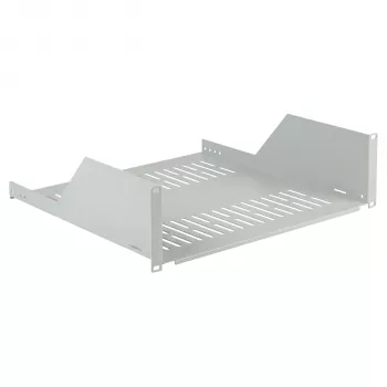 EFB ELEKTRONIK 19 inch 3U Stała Półka Wspornikowa, Głębokość 450mm, Obciążenie 36kg, Jasnoszary RAL 7035