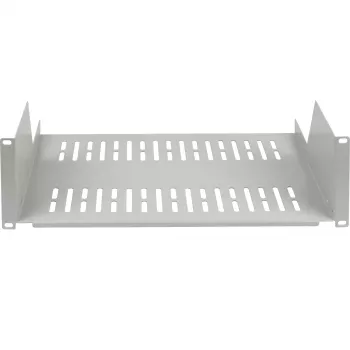 EFB ELEKTRONIK 19 inch 3U Stała Półka Wspornikowa, Głębokość 450mm, Obciążenie 36kg, Jasnoszary RAL 7035