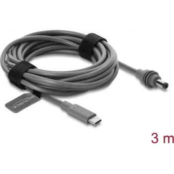 Delock USB Type-C™ do DC 5,5 x 2,1 mm kabel zasilający do Starlink Mini, 3 m, szary