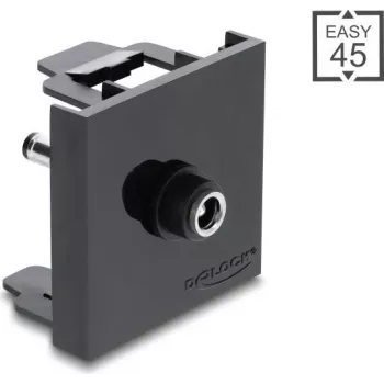 Delock Easy 45 Moduł DC 5.5 x 2.5 mm Gniazdo na DC 5.5 x 2.1 mm Wtyk Czarny