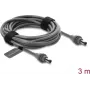 Delock 91824 DC 5,5 x 2,1 mm na DC 5,5 x 2,1 mm Przewód zasilający do Starlink Mini, 3 m, szary