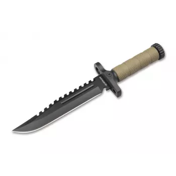 Boker Magnum M-Spec Nóż Przetrwania 02SC005 Głownia Stała Stal 440A Rękojeść G-10 Pochwa Kydex z Krzesiwem i Ostrzałką