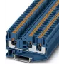 Phoenix 3211485 PT 6-TWIN BU Przepustowy blok zaciskowy, Push-in, niebieski