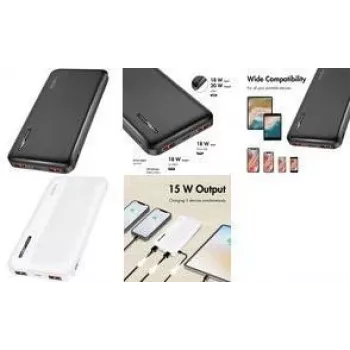 LogiLink PA0372W Power Bank 10000 mAh Biały - 20W PD i QC 3.0, Dual USB-A i USB-C
