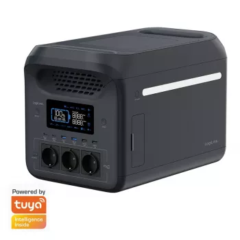 LogiLink PPS1800 przenośna stacja zasilania, 1800 W, LiFePO4, kompatybilna z Tuya
