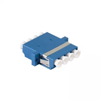 LogiLink LC Quad Adapter światłowodowy, 12 szt., niebieski, montaż na kołnierzu, jednomodowy