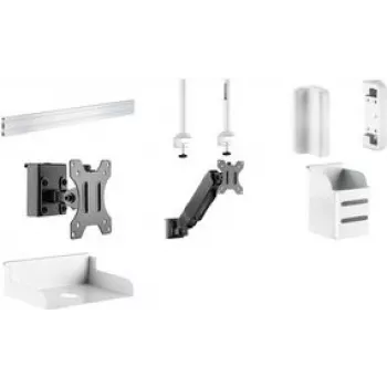 LogiLink Slatwall Gazowy Ramię Monitora na 17-32 cale, VESA 75/100, 2-9 kg, Czarny