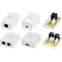 LogiLink Cat.6A puszka natynkowa z 1 portem RJ45, biała (RAL 9003)
