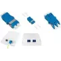 LogiLink FA03LC7 Adapter światłowodowy LC Duplex, 12 szt., bez kołnierza, niebieski