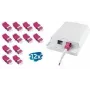 LogiLink LC Duplex OM4 Bezkołnierzowy Zestaw Sprzęgieł Światłowodowych, Fioletowy, 2x LC Duplex, Wycięcie SC-Simplex