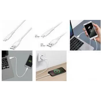 LogiLink CU0255 Kabel USB 2.0, USB-A do USB-C, 3 m, biały, 480 Mb/s, dane i ładowanie
