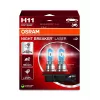 OSRAM NIGHT BREAKER LASER H11 Żarówka halogenowa, zestaw 2 szt., 12V 55W PGJ19-2, do 150% jaśniejsza, 150m dłuższy snop światła, 3900K