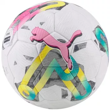 PUMA Orbita 2TB FIFA Quality Pro Piłka nożna Biało-Zielono-Różowa 83775 01
